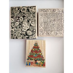 3 Large Background Stamps B26